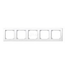 Рамка 5 постів Schneider Electric MTN478519 Merten System M-Smart, полярно-білий, пластик