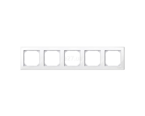 Рамка 5 постів Schneider Electric MTN478519 Merten System M-Smart, полярно-білий, пластик