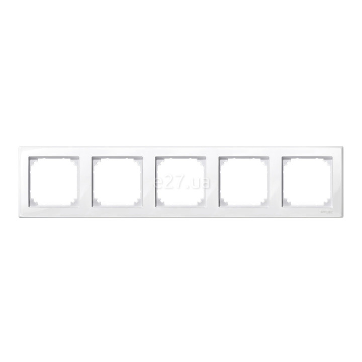 Рамка 5 постів Schneider Electric MTN478519 Merten System M-Smart, полярно-білий, пластик · Schneider Electric · schneider-electric-mtn478519