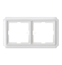 Рамка 2 поста Schneider Electric MTN483219 Merten Antique, полярно-білий, пластик