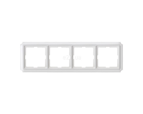 Рамка 4 поста Schneider Electric MTN483419 Merten Antique, полярно-білий, пластик