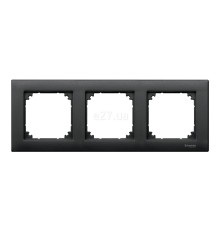 Рамка 3 поста Schneider Electric MTN486314 Merten System M-Plan, антрацит, пластик