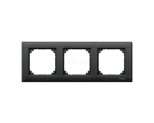 Рамка 3 поста Schneider Electric MTN486314 Merten System M-Plan, антрацит, пластик