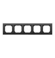 Рамка 5 постів Schneider Electric MTN486514 Merten System M-Plan, антрацит, пластик