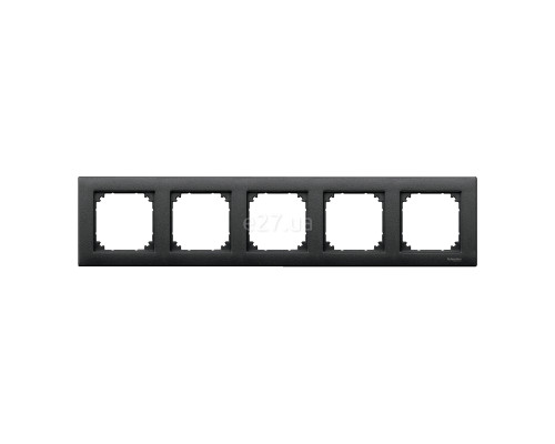 Рамка 5 постів Schneider Electric MTN486514 Merten System M-Plan, антрацит, пластик