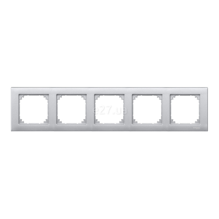 Рамка 5 постів Schneider Electric MTN486560 Merten System M-Plan, алюміній, пластик · Schneider Electric · schneider-electric-mtn486560