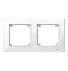 Рамка 2 поста Schneider Electric MTN515219 Merten System M-Plan, полярно-білий, пластик