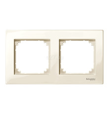Рамка 2 поста Schneider Electric MTN515244 Merten System M-Plan, бежевий, пластик