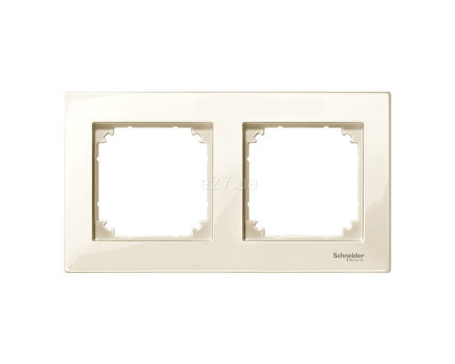 Рамка 2 поста Schneider Electric MTN515244 Merten System M-Plan, бежевий, пластик