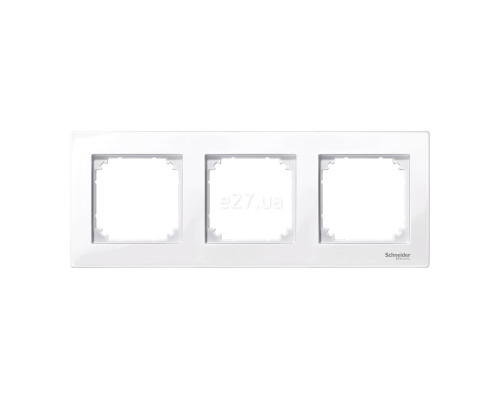Рамка 3 поста Schneider Electric MTN515325 Merten System M-Plan, активний білий, пластик