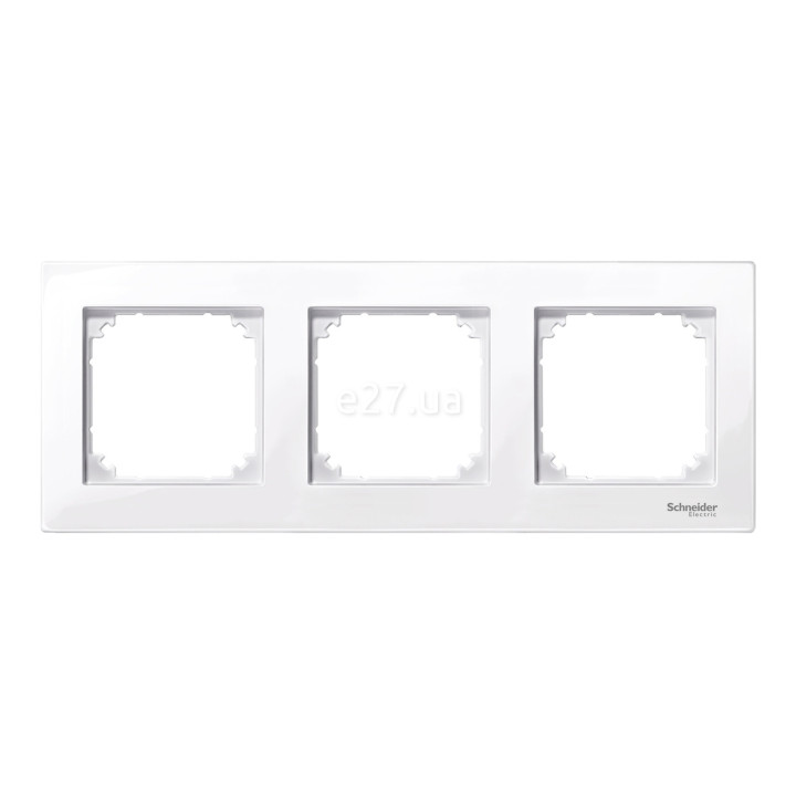 Рамка 3 поста Schneider Electric MTN515325 Merten System M-Plan, активний білий, пластик · Schneider Electric · schneider-electric-mtn515325