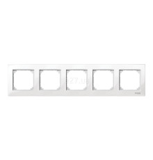 Рамка 5 постів Schneider Electric MTN515519 Merten System M-Plan, полярно-білий, пластик
