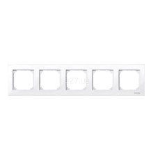Рамка 5 постів Schneider Electric MTN515525 Merten System M-Plan, активний білий, пластик