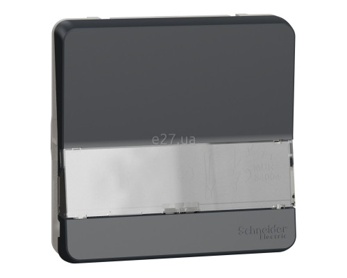 Вимикач без фіксації 1-клавішний Schneider Electric MUR34029 Mureva Styl, чорний, пластик, ip55, без підсвітки та індикації