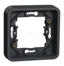 Рамка 1 пост Schneider Electric MUR34107 Mureva Styl, чорний, пластик, ip55, для врізного монтажу