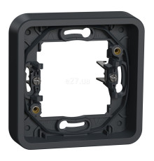 Рамка 1 пост Schneider Electric MUR34108 Mureva Styl, чорний, пластик, ip55, для врізного монтажу
