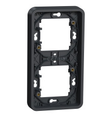 Рамка 2 поста Schneider Electric MUR34151 Mureva Styl, чорний, пластик, ip55, для врізного монтажу