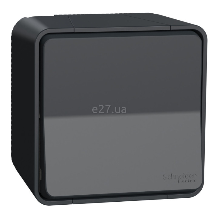 Перемикач прохідний 1-клавішний Schneider Electric MUR35021 Mureva Styl, чорний, пластик, ip55, без підсвітки та індикації, для накладного монтажу · Schneider Electric · schneider-electric-mur35021