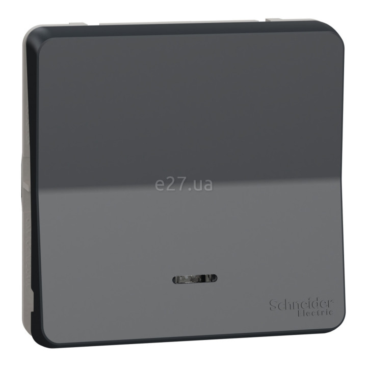 Перемикач прохідний 1-клавішний Schneider Electric MUR35025 Mureva Styl, чорний, пластик, ip55, з підсвіткою чи індикацією · Schneider Electric · schneider-electric-mur35025