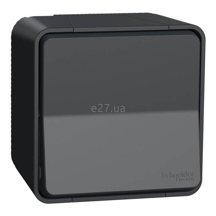 Вимикач без фіксації 1-клавішний Schneider Electric MUR35026 Mureva Styl, чорний, пластик, ip55, без підсвітки та індикації, для накладного монтажу · Schneider Electric · schneider-electric-mur35026