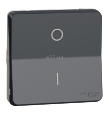 Вимикач двополюсний Schneider Electric MUR35034 Mureva Styl, чорний, пластик, ip55, без підсвітки та індикації
