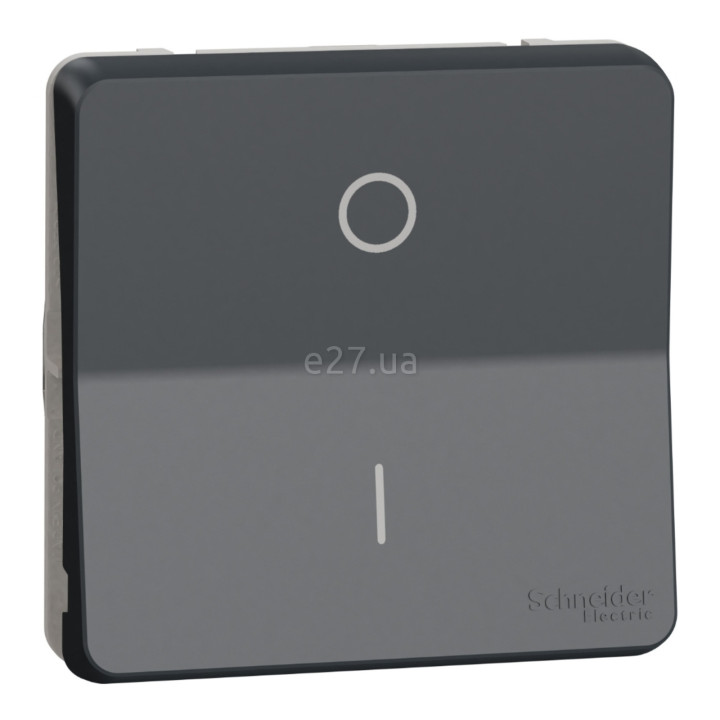 Вимикач двополюсний Schneider Electric MUR35034 Mureva Styl, чорний, пластик, ip55, без підсвітки та індикації · Schneider Electric · schneider-electric-mur35034