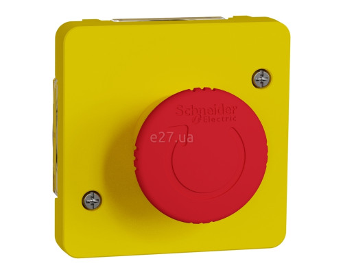Вимикач поворотно-натискний Schneider Electric MUR35053 Mureva Styl, жовтий, пластик, ip55