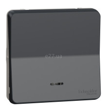 Вимикач без фіксації 1-клавішний Schneider Electric MUR35127 Mureva Styl, чорний, пластик, ip55, з підсвіткою