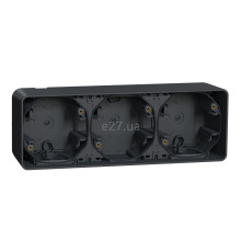 Коробка для зовнішнього монтажу Schneider Electric MUR37713 Mureva Styl, чорний, пластик, ip55