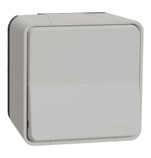 Перемикач прохідний 1-клавішний Schneider Electric MUR39021 Mureva Styl, білий, пластик, ip55, без підсвітки та індикації, для накладного монтажу