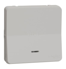 Перемикач прохідний 1-клавішний Schneider Electric MUR39024 Mureva Styl, білий, пластик, ip55, з підсвіткою чи індикацією
