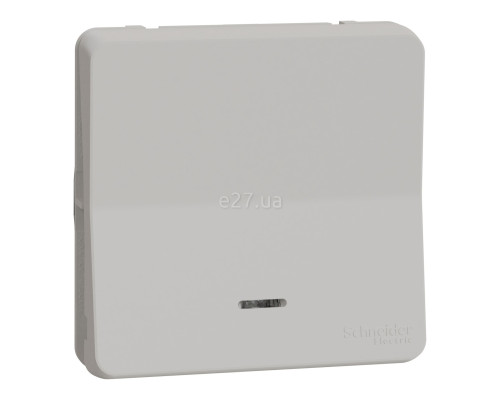 Перемикач прохідний 1-клавішний Schneider Electric MUR39024 Mureva Styl, білий, пластик, ip55, з підсвіткою чи індикацією