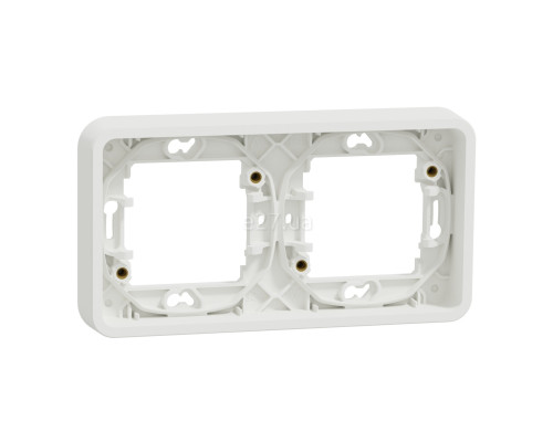 Рамка 2 поста Schneider Electric MUR39101 Mureva Styl, білий, пластик, ip55, для врізного монтажу