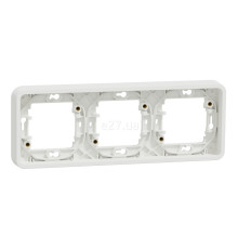Рамка 3 поста Schneider Electric MUR39109 Mureva Styl, білий, пластик, ip55, для врізного монтажу
