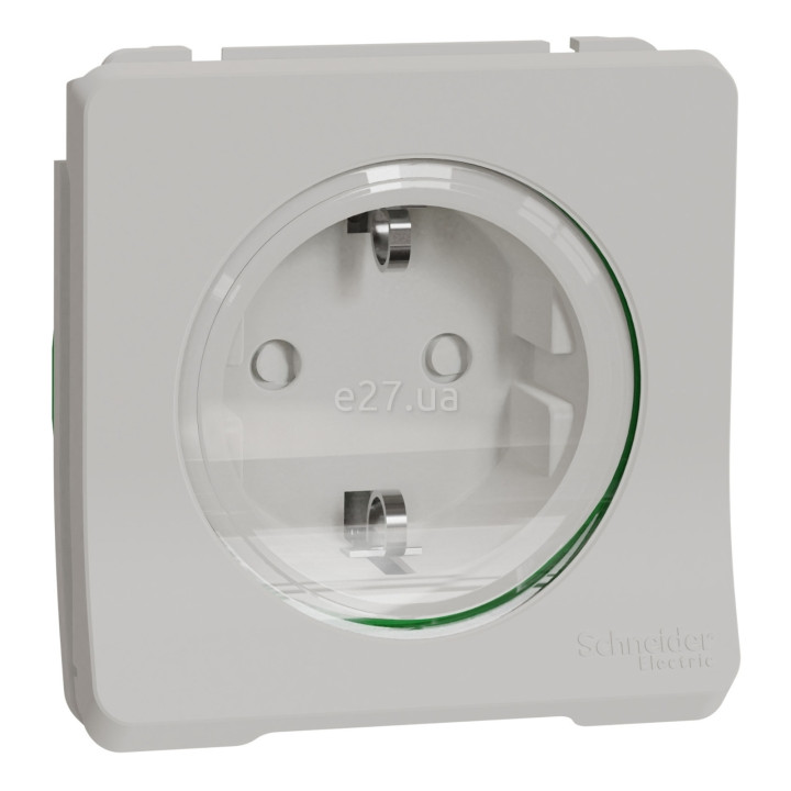 Розетка 220В Schneider Electric MUR39134 Mureva Styl, білий, пластик, із заземленням, Schuko, ip55, із захисною кришкою, зі шторками · Schneider Electric · schneider-electric-mur39134