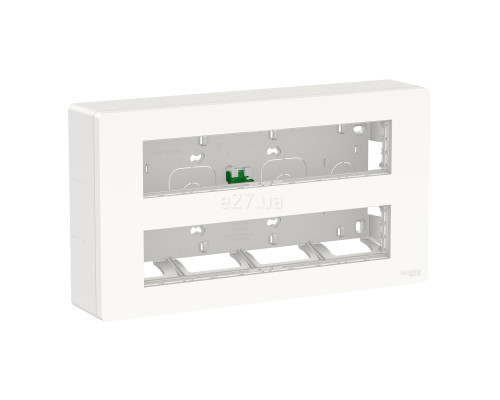 Монтажна коробка Schneider Electric NU121020 Unica New System+, білий, пластик, для накладного монтажу