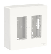 Монтажна коробка Schneider Electric NU122418 Unica New System+, білий, пластик, для накладного монтажу