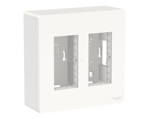 Монтажна коробка Schneider Electric NU122418 Unica New System+, білий, пластик, для накладного монтажу