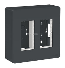 Монтажна коробка Schneider Electric NU122454 Unica New System+, антрацит, пластик, для накладного монтажу