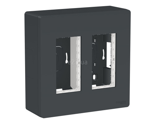 Монтажна коробка Schneider Electric NU122454 Unica New System+, антрацит, пластик, для накладного монтажу