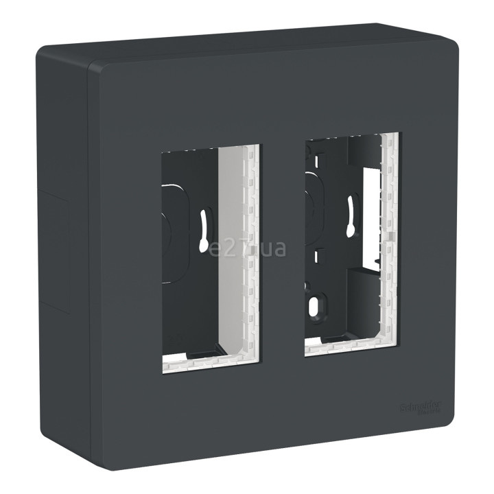 Монтажна коробка Schneider Electric NU122454 Unica New System+, антрацит, пластик, для накладного монтажу · Schneider Electric · schneider-electric-nu122454