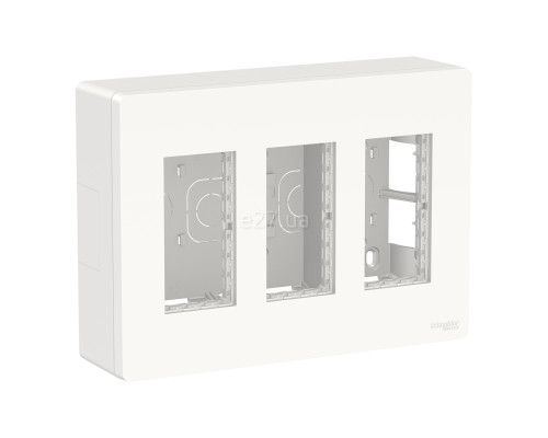Монтажна коробка Schneider Electric NU123418 Unica New System+, білий, пластик, для накладного монтажу
