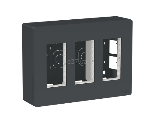 Монтажна коробка Schneider Electric NU123454 Unica New System+, антрацит, пластик, для накладного монтажу