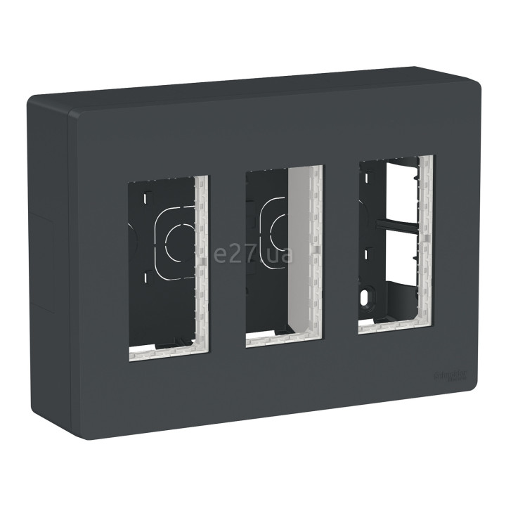 Монтажна коробка Schneider Electric NU123454 Unica New System+, антрацит, пластик, для накладного монтажу · Schneider Electric · schneider-electric-nu123454