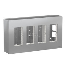 Монтажна коробка Schneider Electric NU124430 Unica New System+, алюміній, пластик, для накладного монтажу