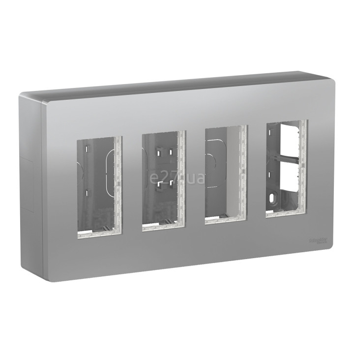 Монтажна коробка Schneider Electric NU124430 Unica New System+, алюміній, пластик, для накладного монтажу · Schneider Electric · schneider-electric-nu124430