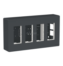 Монтажна коробка Schneider Electric NU124454 Unica New System+, антрацит, пластик, для накладного монтажу