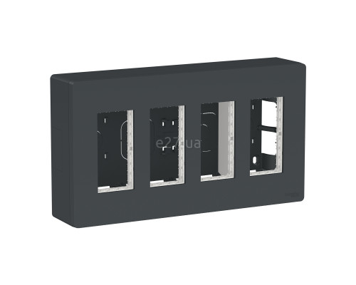 Монтажна коробка Schneider Electric NU124454 Unica New System+, антрацит, пластик, для накладного монтажу