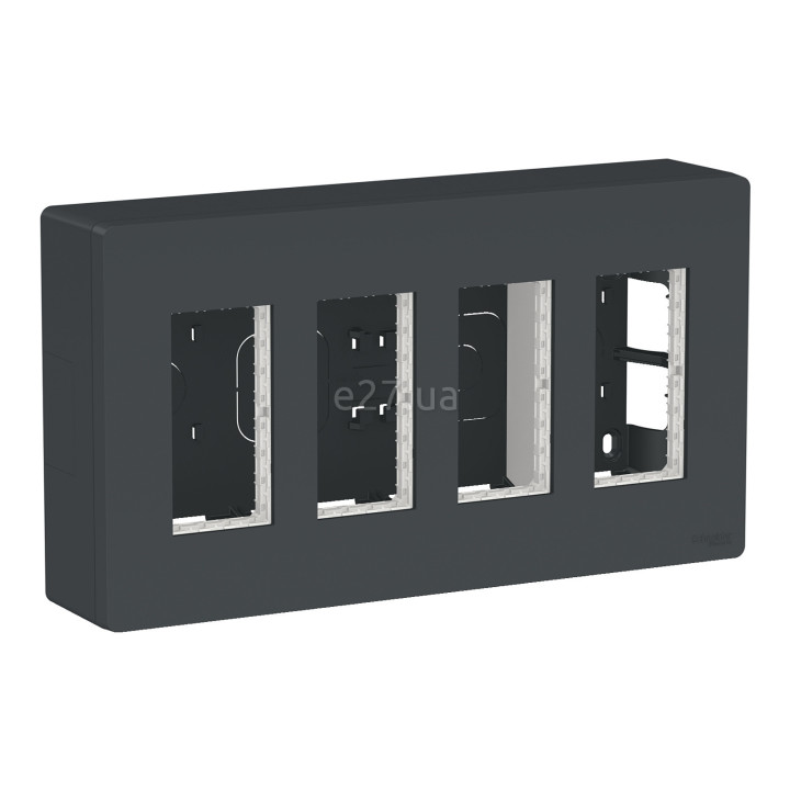 Монтажна коробка Schneider Electric NU124454 Unica New System+, антрацит, пластик, для накладного монтажу · Schneider Electric · schneider-electric-nu124454
