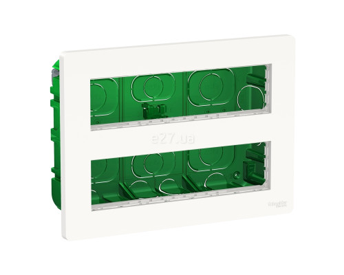Монтажна коробка Schneider Electric NU171820 Unica New System+, білий, пластик, для врізного монтажу